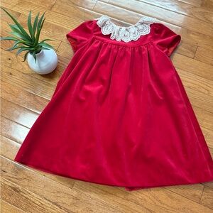 Luli & Me Scarlet Dress with Lace Detail